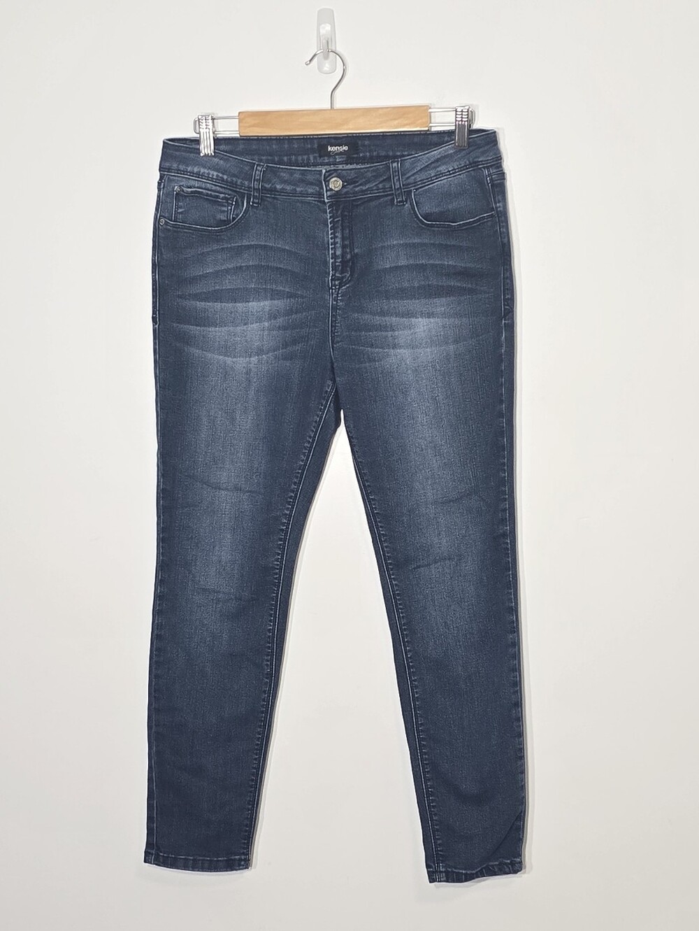 Kensie Jeans Blue Jeans Cotton Blend Denim Ankle Biter Pockets Size 30